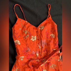 NWT Banana Republic Floral Linen Blend Jumpsuit sz 2